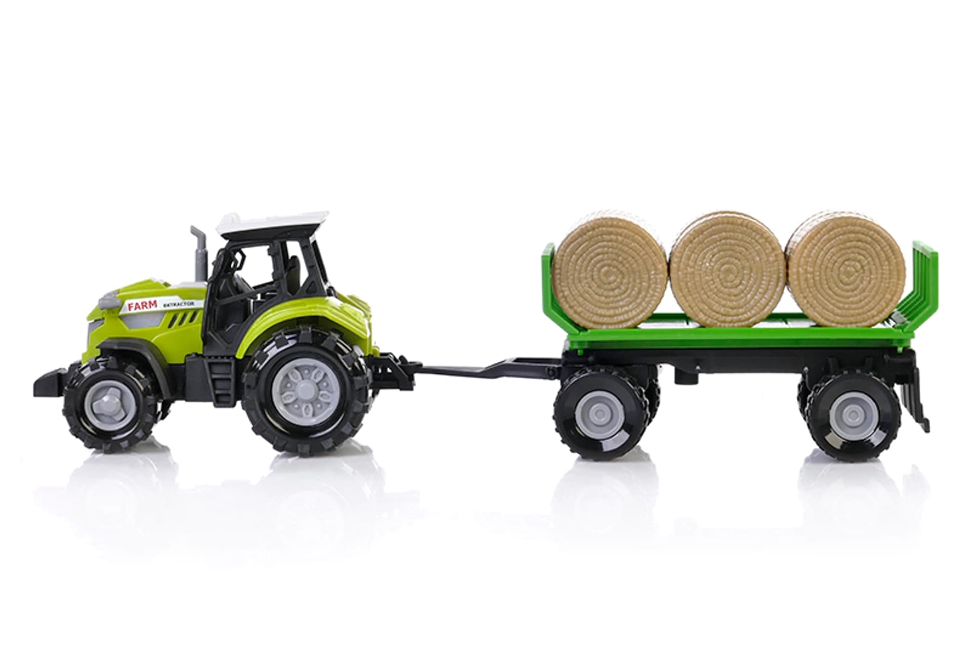 

TRAKTOR CIĄGNIK Z PRZYCZEPĄ MASZYNA ROLNICZA FARMA