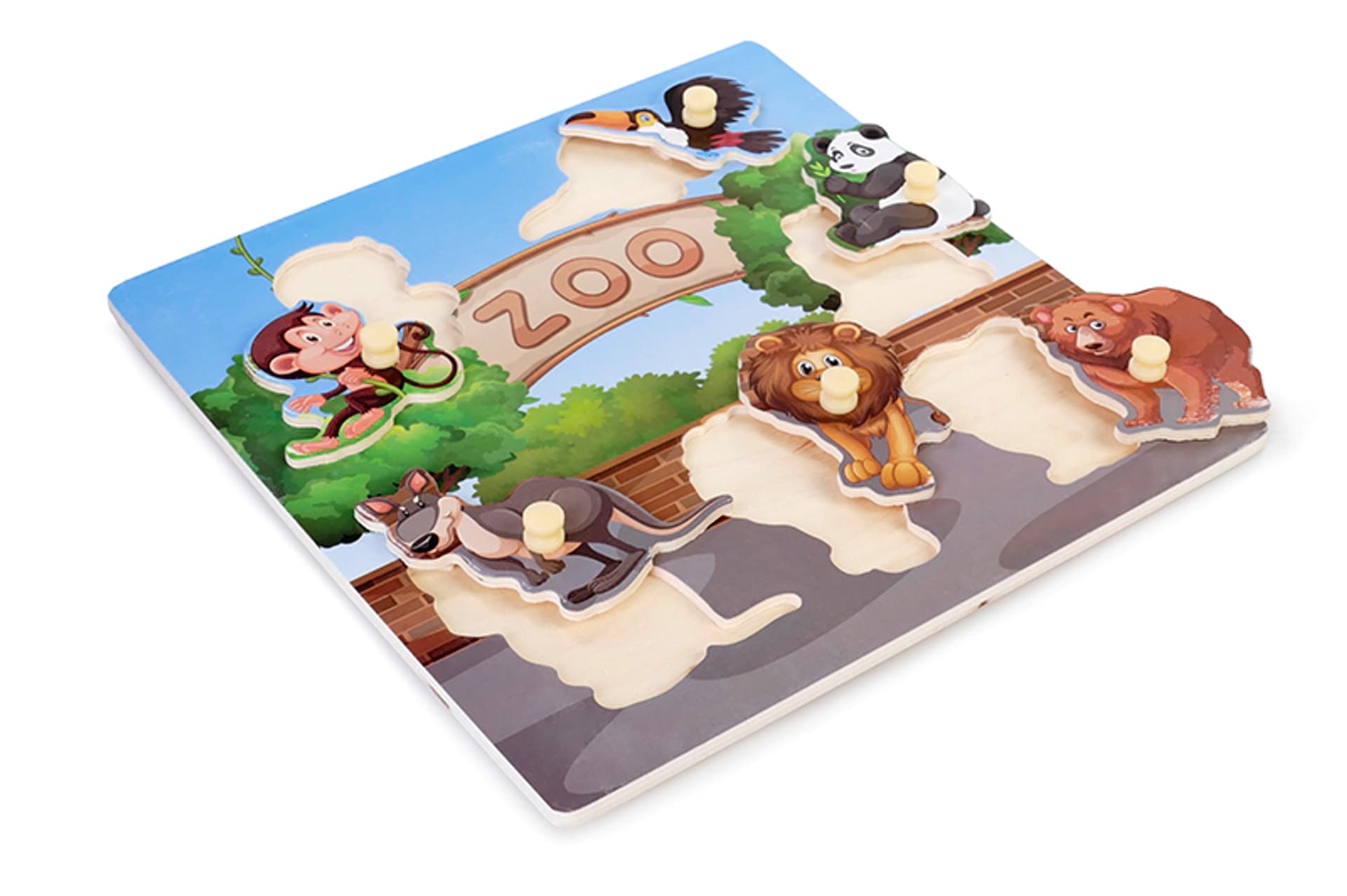 

UKŁADANKA DREWNIANA PUZZLE ZOO WZORY ZWIERZĘTA