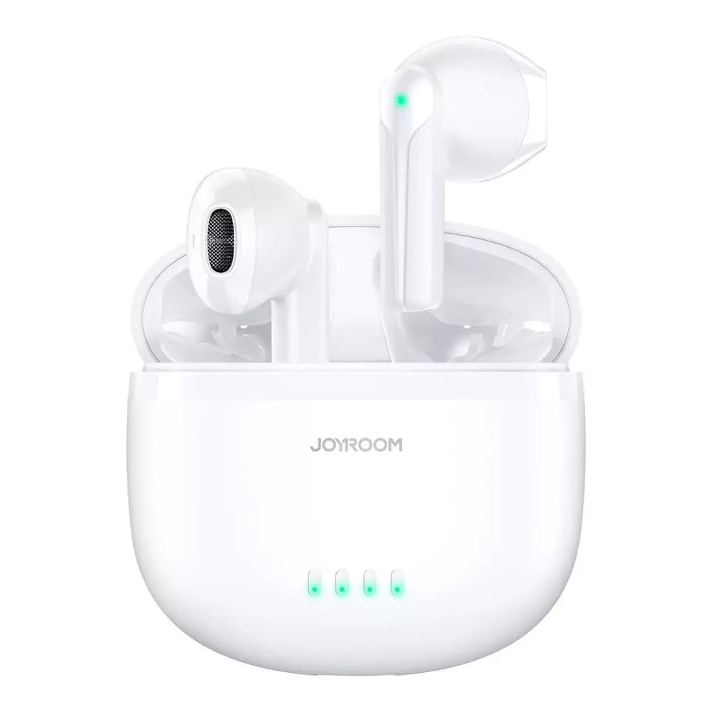 

Słuchawki bezprzewodowe Bluetooth 5.3 douszne ENC Joyroom wodoodporne IPX4 + etui ładujące białe