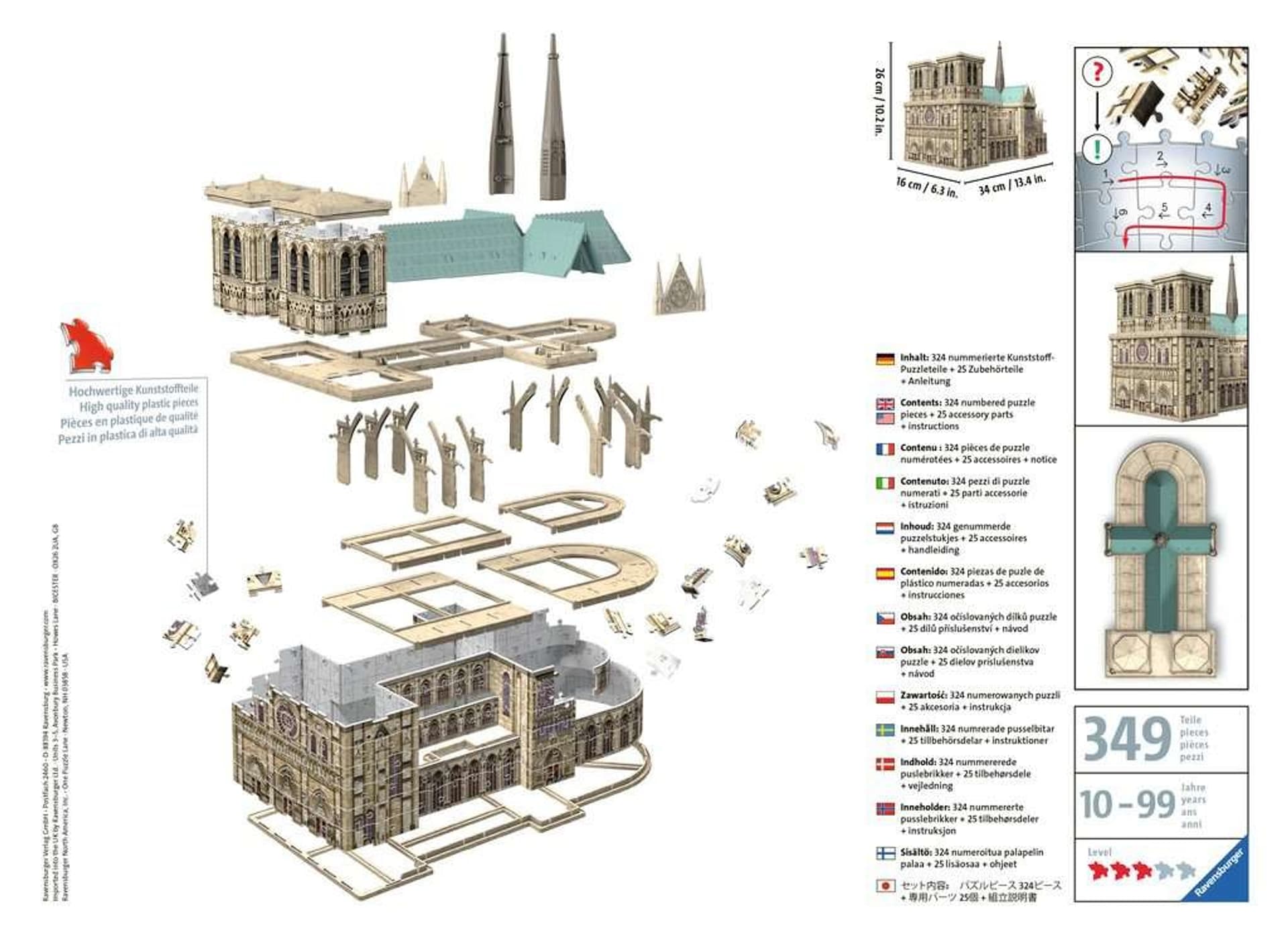 

Puzzle 324 elementy 3D Notre Dame