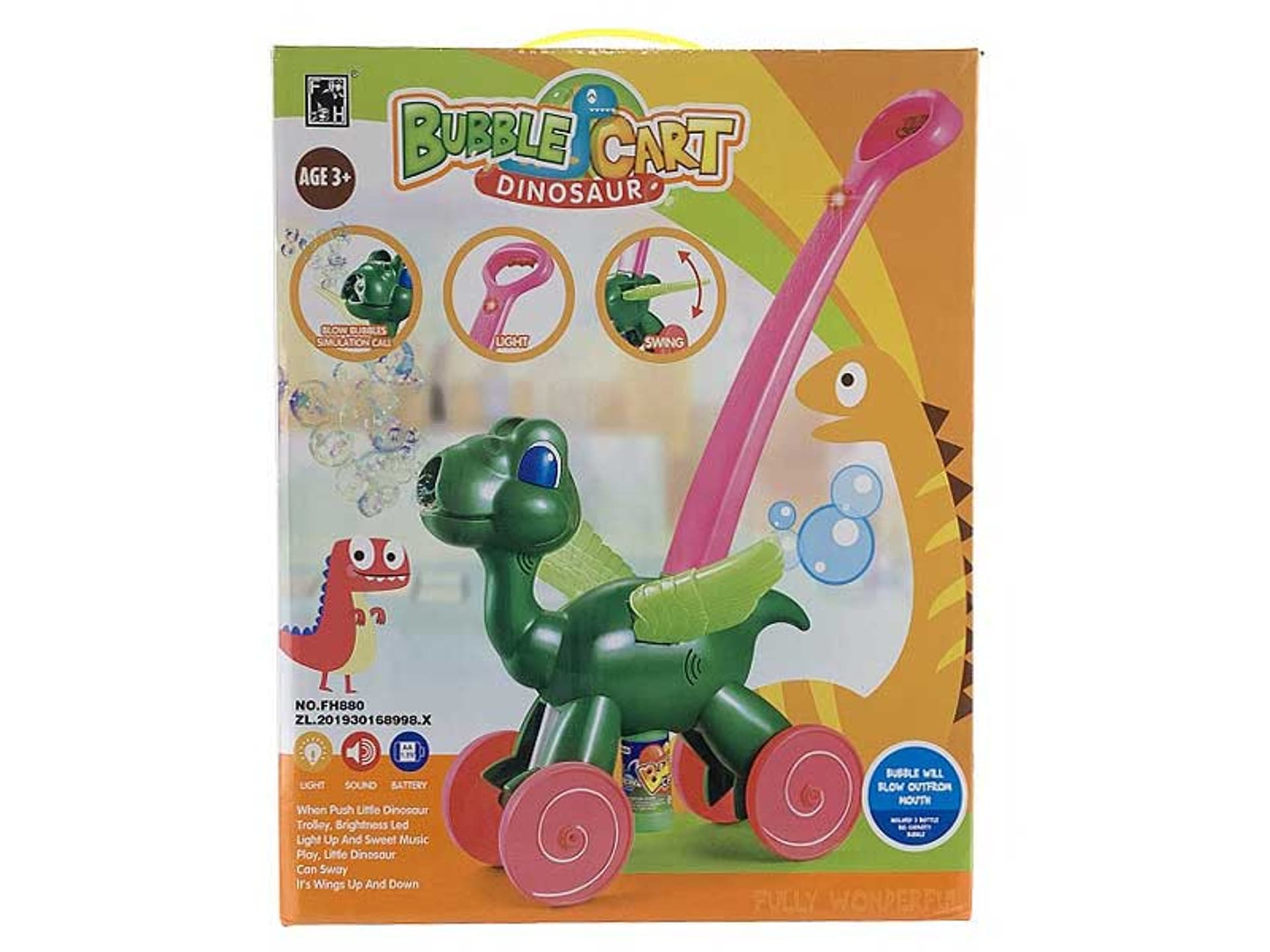 

PCHACZ DINO PUSZCZAJĄCY BAŃKI NA BATERIE