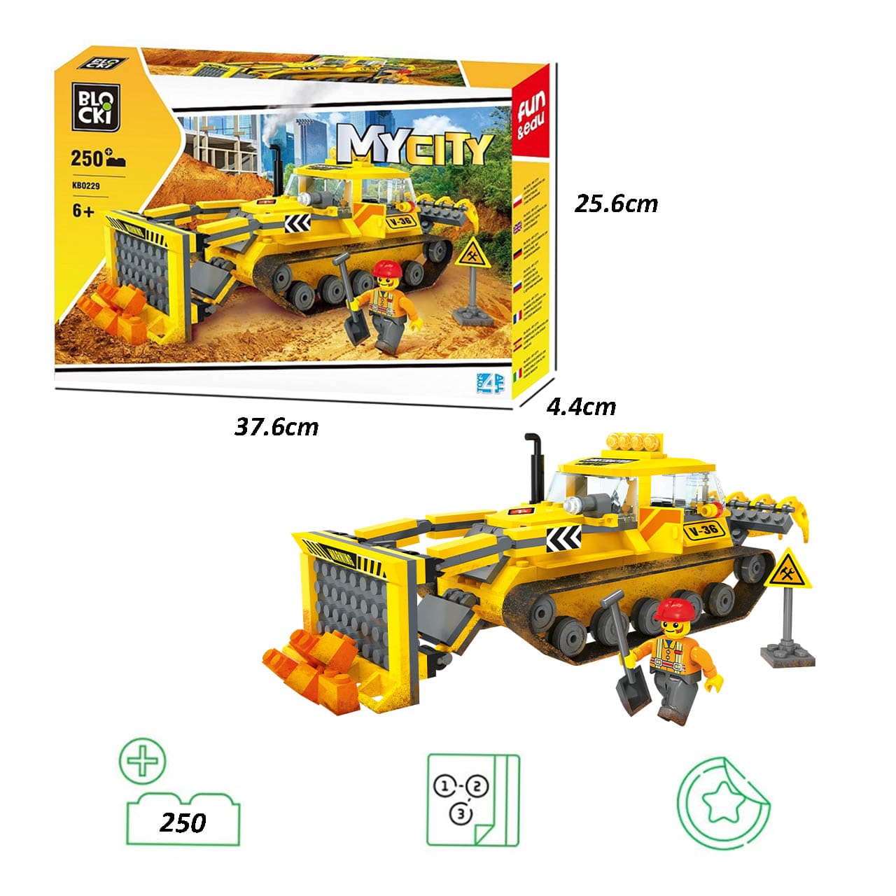 

Klocki Blocki MyCity Spychacz 250 el.
