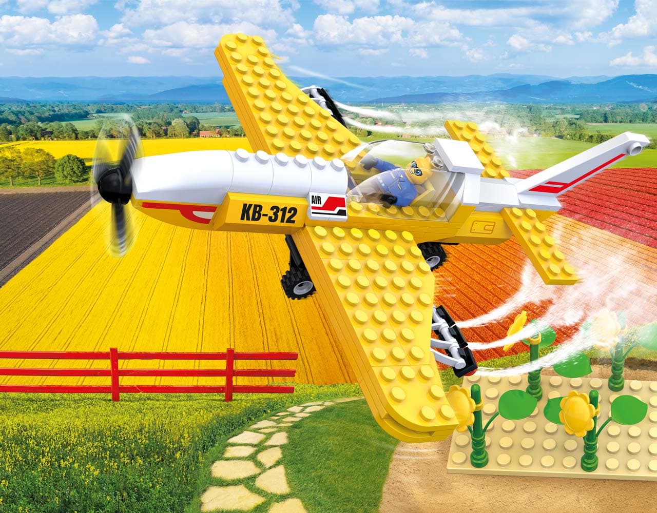

Klocki Blocki MyFarm Samolot do oprysków pola