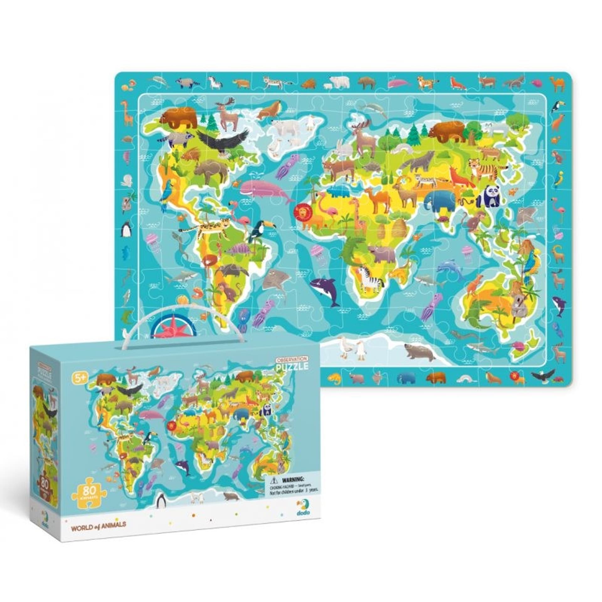 

Dodo Puzzle Obserwacyjne Mapa Świata Zwierząt