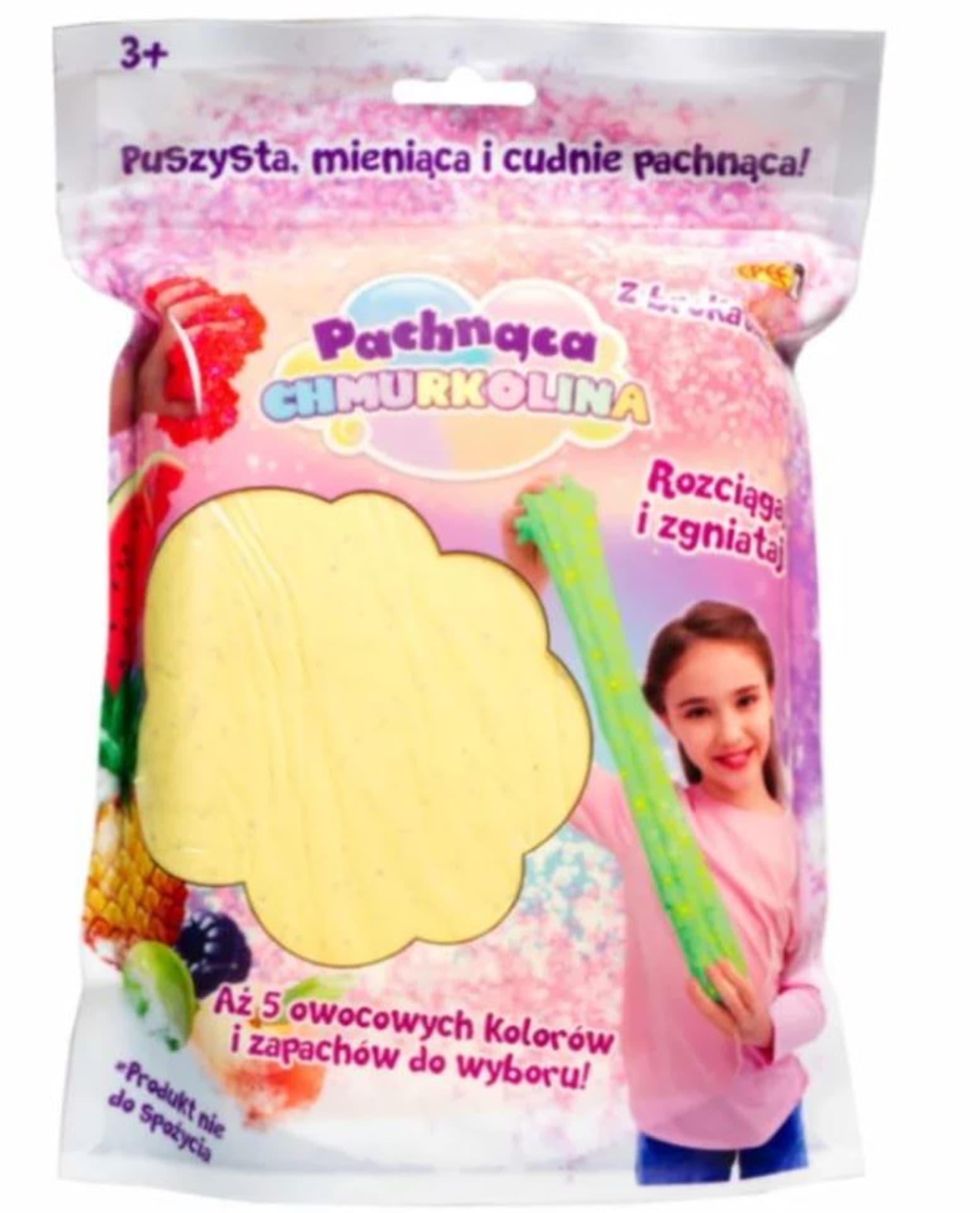 

Masa plastyczna Chmurkolina pachnąca Big Pack żółty brokat