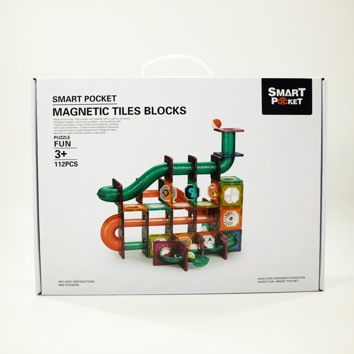 

Klocki Magnetyczne 112 elementów dla dzieci 3+