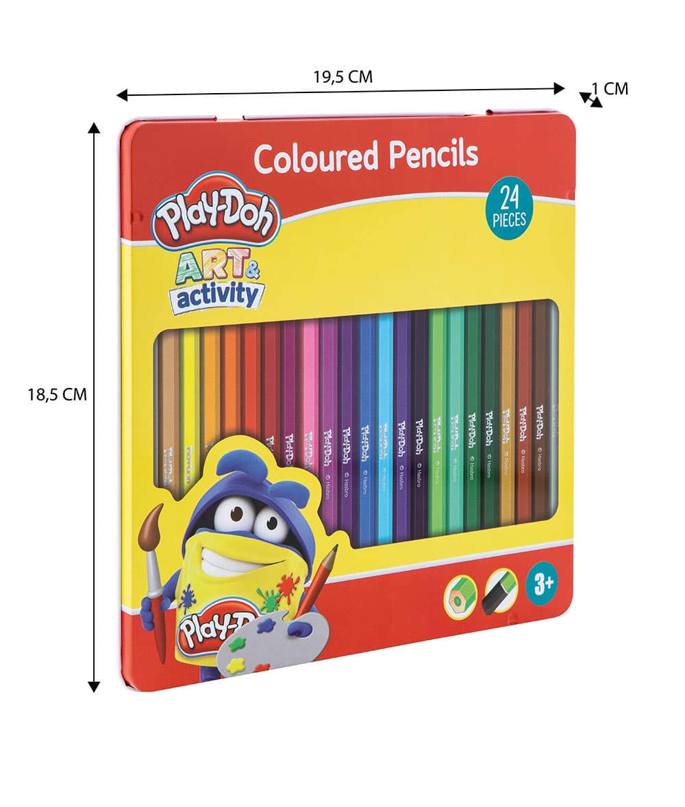 

24 kolorowe kredki ołówkowe w puszce Play-Doh