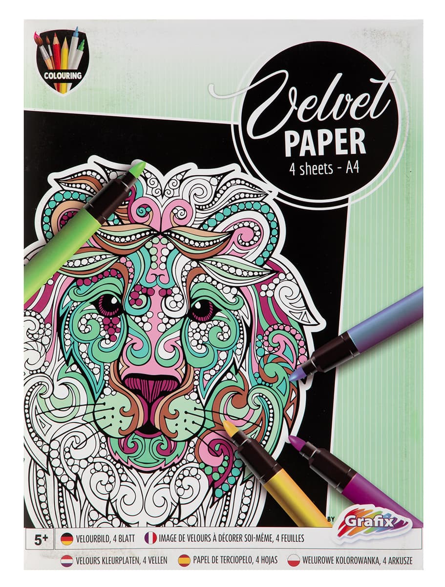 

WELUROWY PAPIER 4 ARKUSZE, 4 WZORY