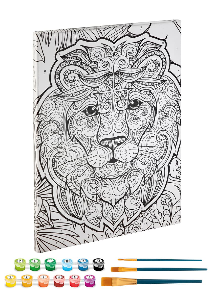

MALOWANIE PO NUMERKACH LEW CANVAS - 30X40CM +12 FA
