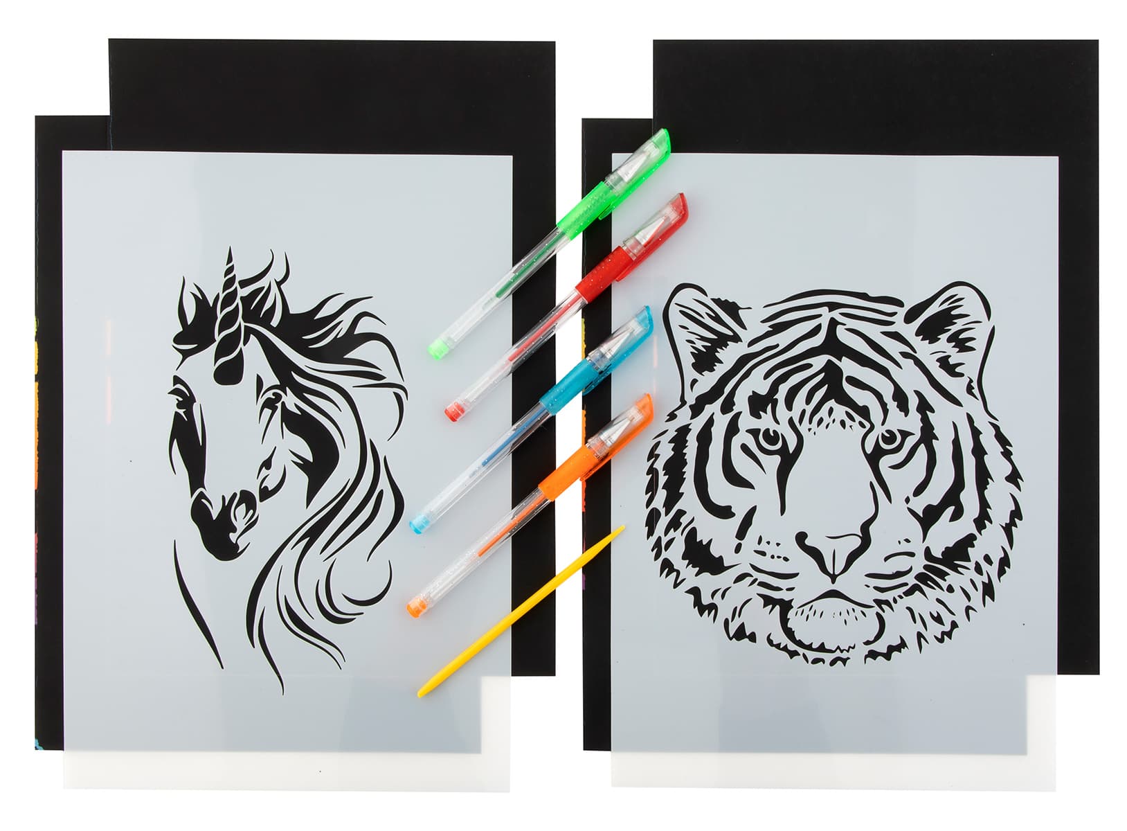 

A4 SCRATCH & COLOUR W SZABLONACH 2 SZT, 2 WZORY