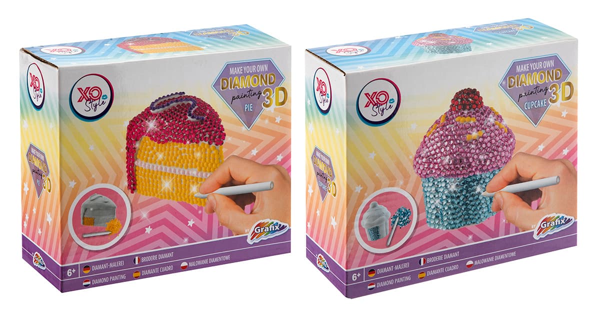 

Diamentowe malowanie 3D, babka/ ciasto, 2 wzory