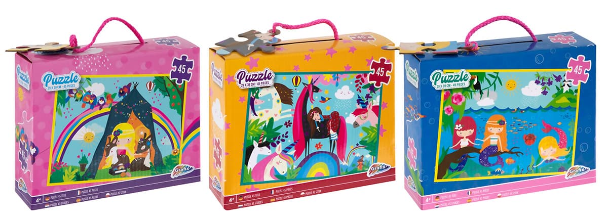 

Puzzle 45 el., 29x29cm, 3 wzory