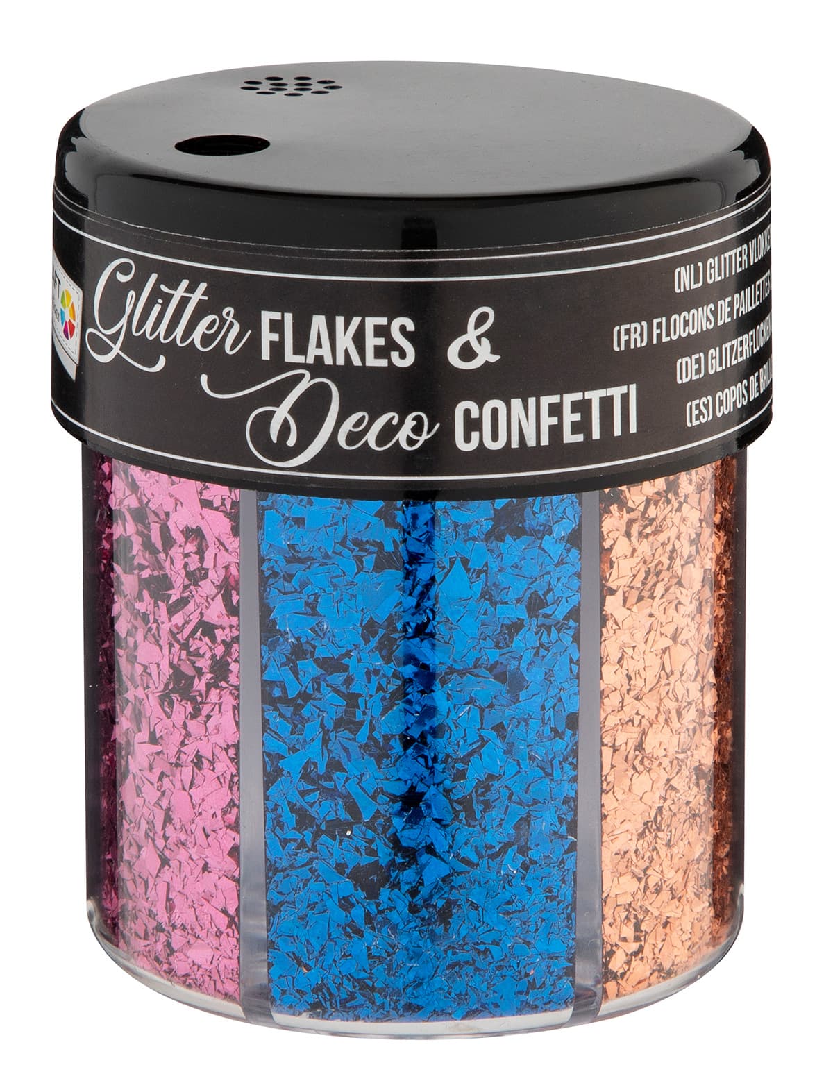 

Brokat + confetti w 6 dzielnej tubie