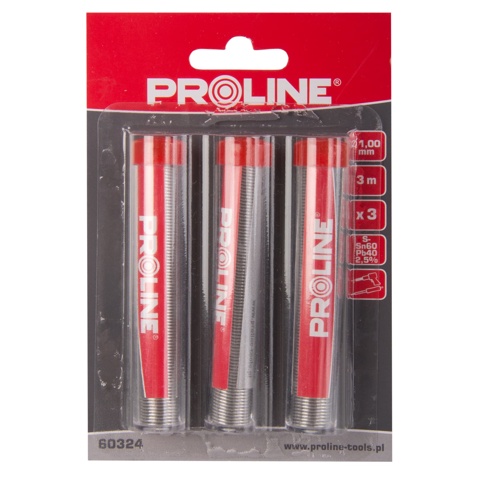 

Spoiwo lut. 60/40/2.5% 1,0mm/3m fiolki szt.3 blister proline