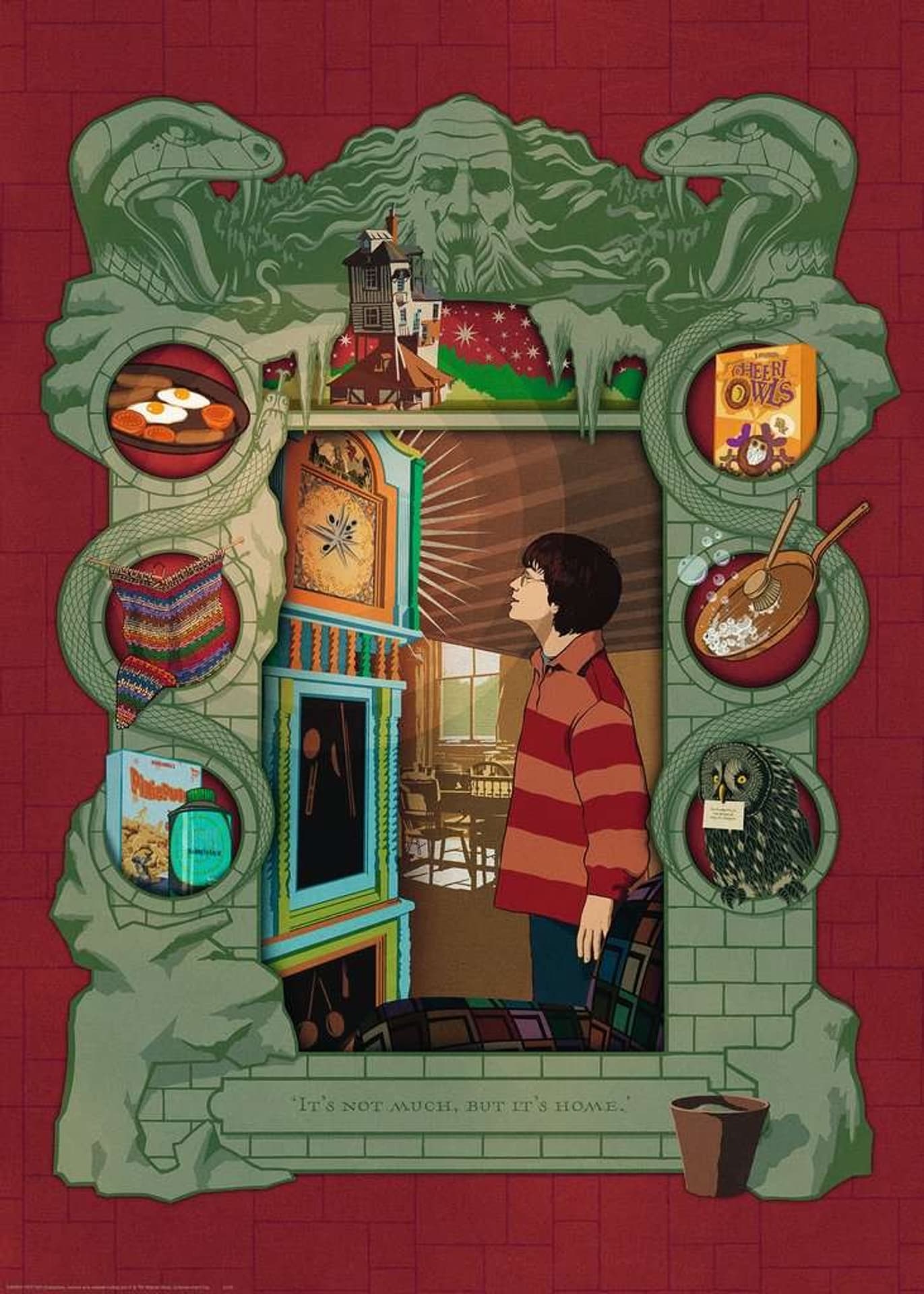

Puzzle 1000 elementów Harry Potter w rodzinie Weasleyów