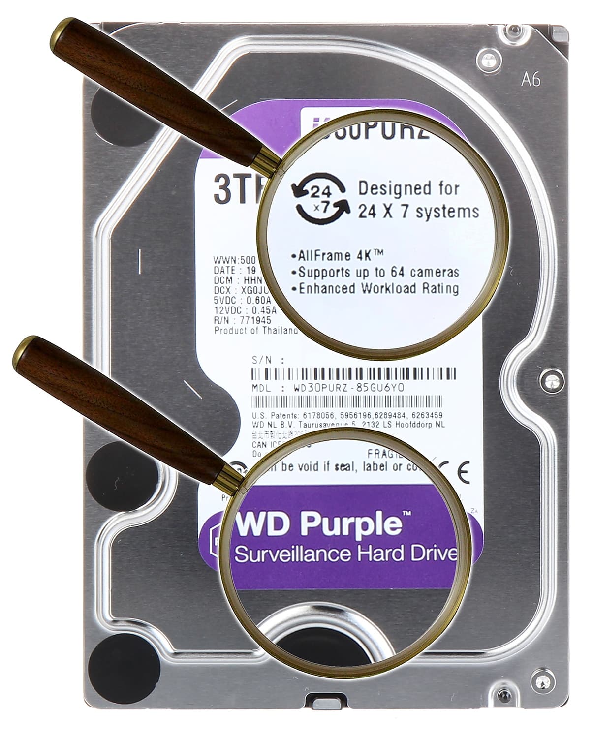 

DYSK DO REJESTRATORA HDD-WD30PURZ 3TB 24/7 WESTERN DIGITAL