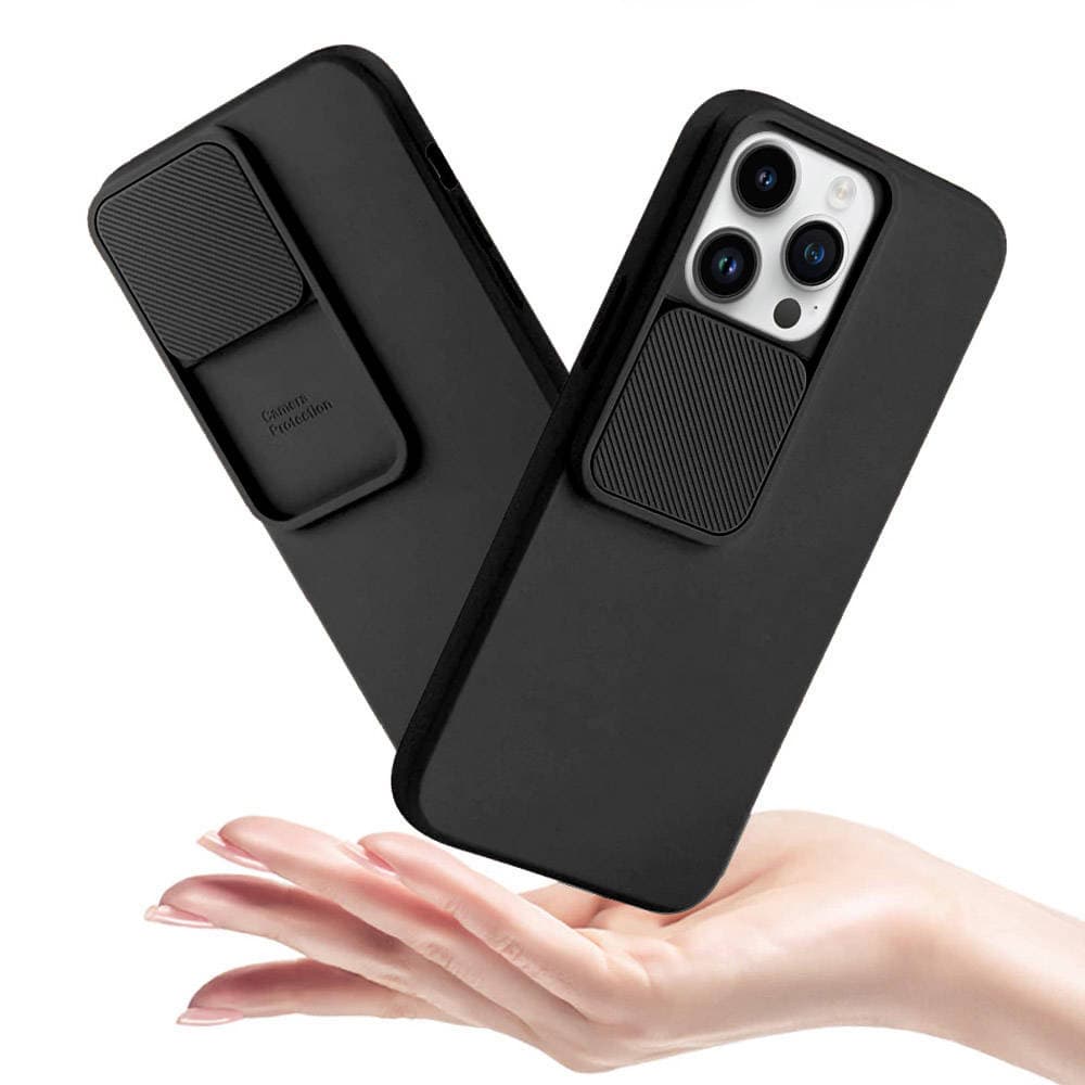 

Etui IPHONE 14 PRO Silikonowe z Osłoną na Aparat Nexeri Silicone Lens czarne