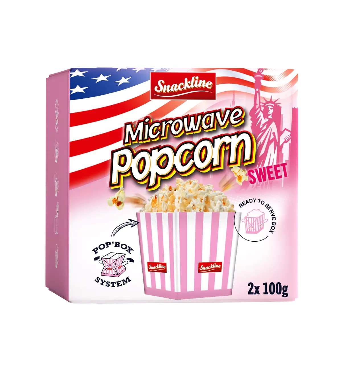

Snackline Popcorn Micro Słodki 200 g