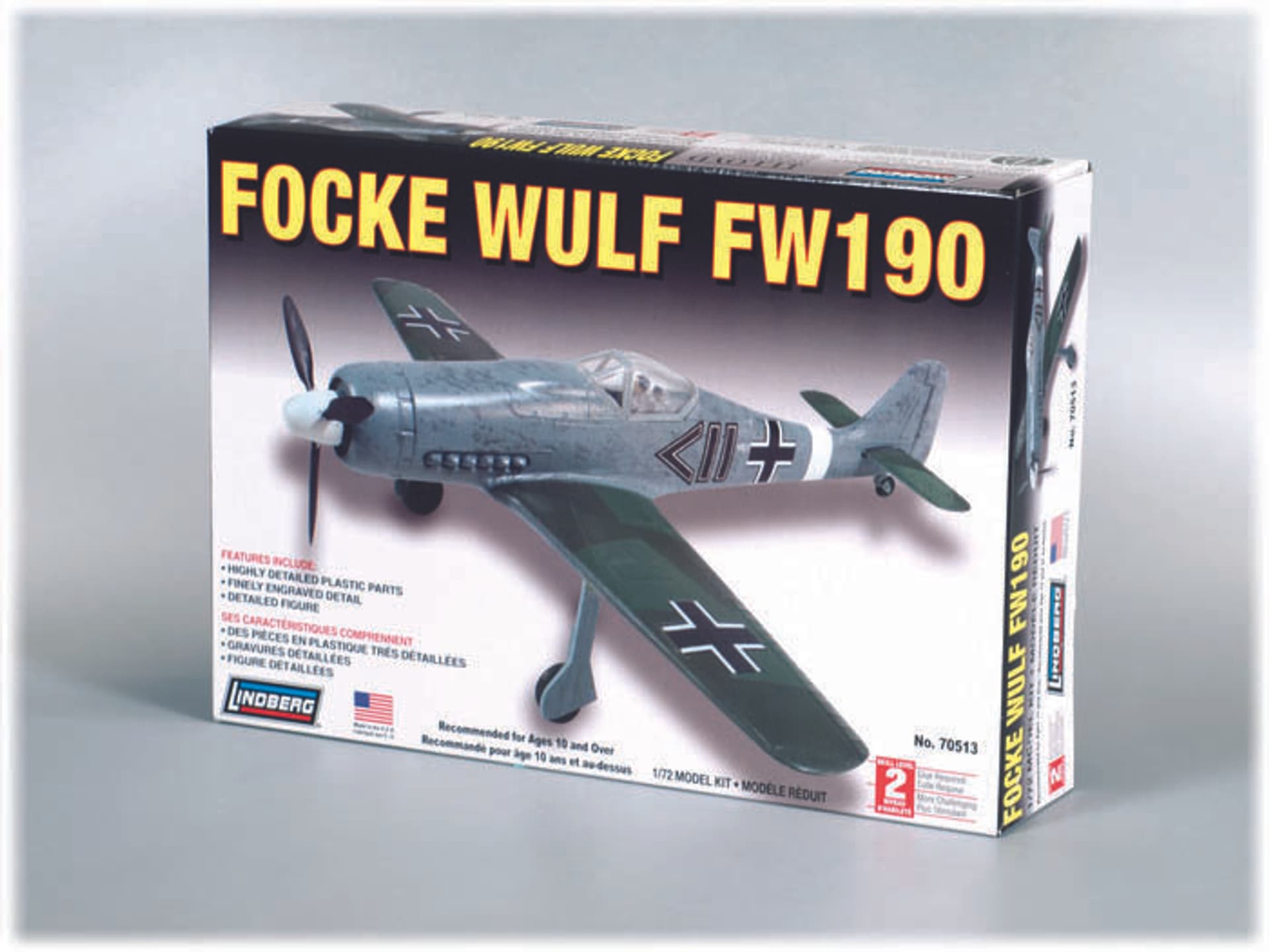 

Model Plastikowy Do Sklejania Lindberg (USA) Samolot FW-190 Focke Wulf, Usa) samolot fw-190 focke wul