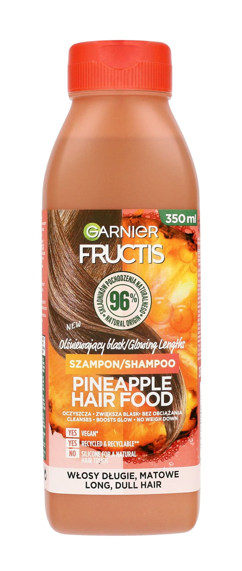 

Fructis Hair Food Szampon olśniewający blask do włosów długich i matowych - Pineapple 350ml