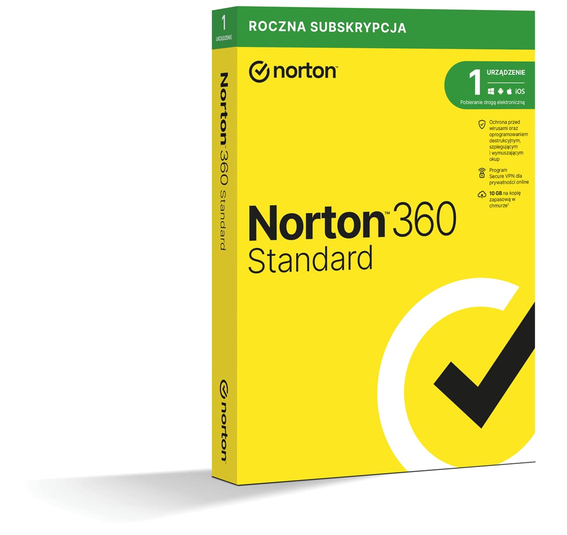 

Norton 360 Standard 1D/12M ESD ( NIE WYMAGA KARTY)
