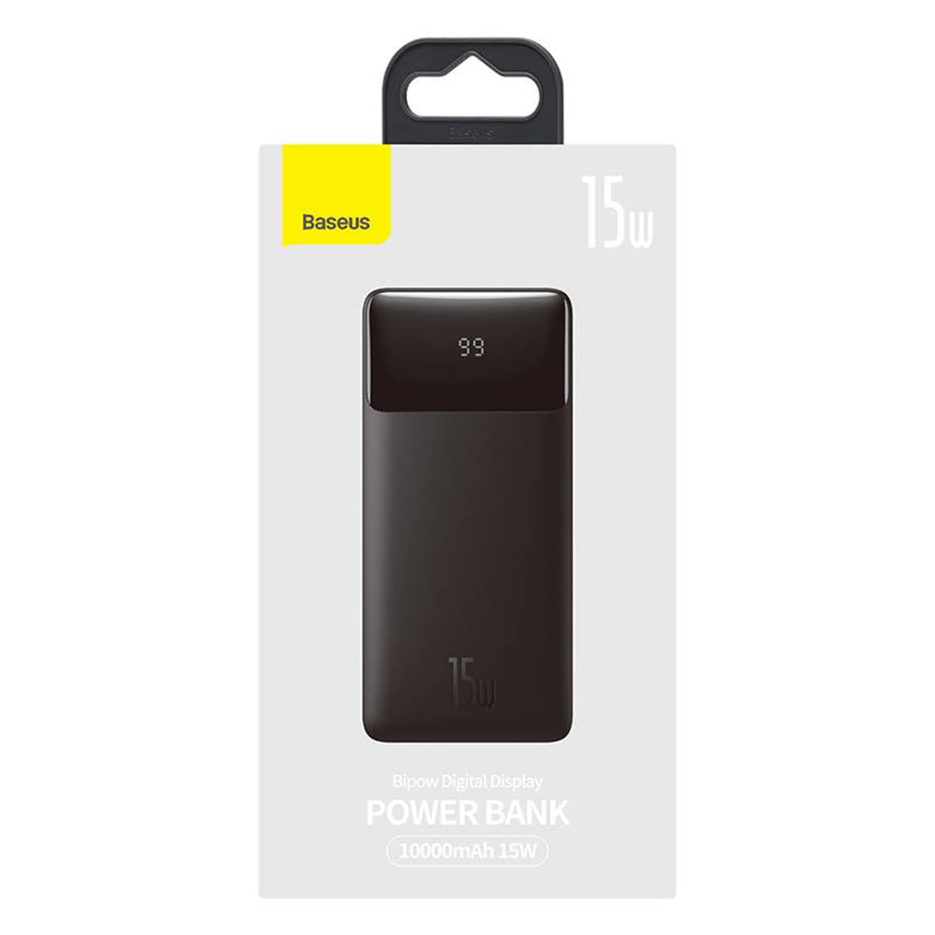 

Powerbank Baseus Bipow 10000mAh, 2xUSB, USB-C, 15W (czarny)