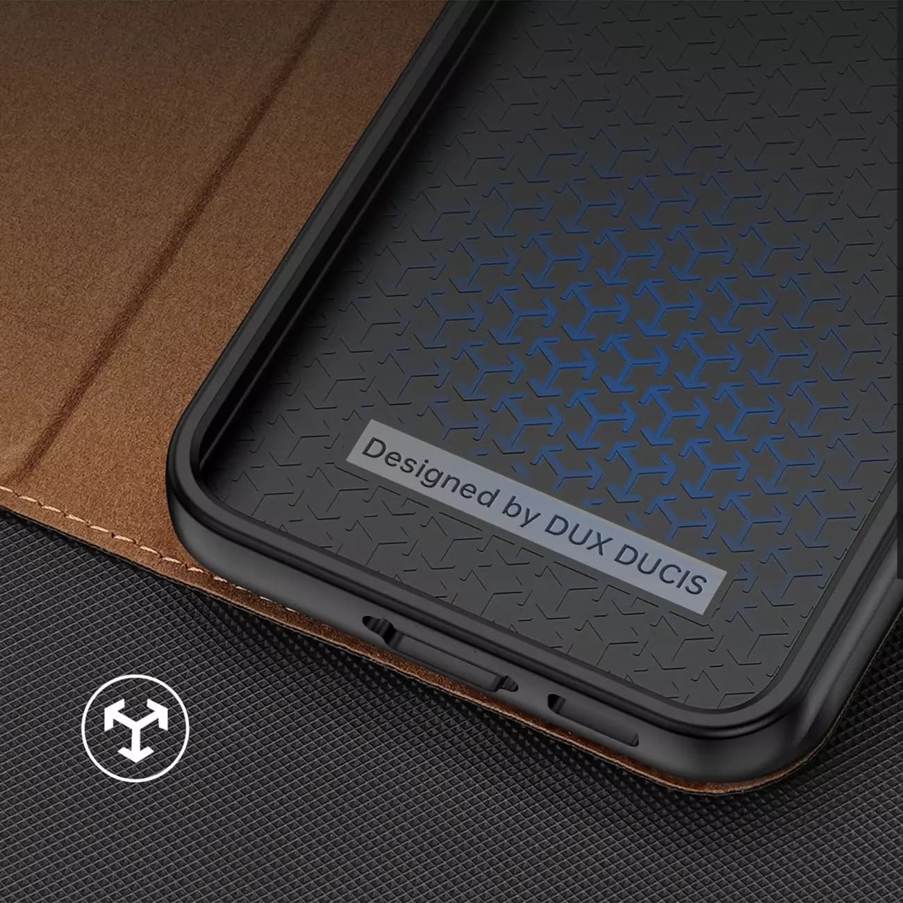 

Etui ochronne Dux Ducis Skin X2 do Samsung Galaxy S23+ pokrowiec z klapką portfel podstawka brązowe
