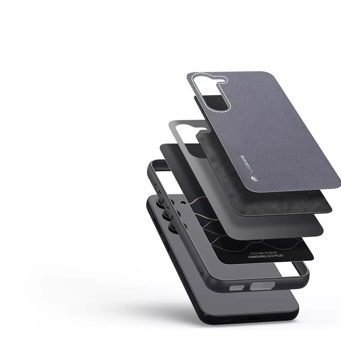 

Etui ochronne Dux Ducis Fino do Samsung Galaxy S23+ pokrowiec z silikonową ramką szare