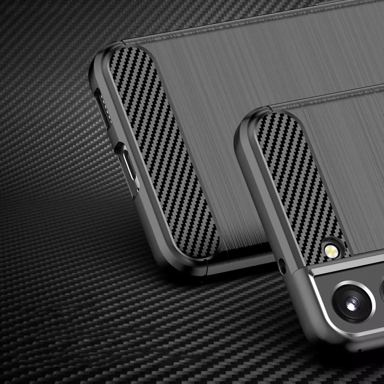 

Etui na telefon Carbon Case do Samsung Galaxy S23+ elastyczny silikonowy karbonowy pokrowiec czarne