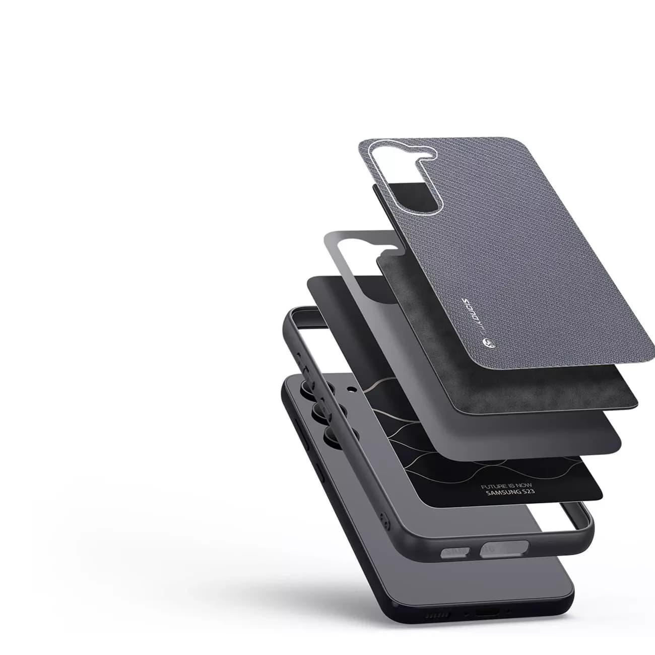 

Etui ochronne Dux Ducis Fino do Samsung Galaxy S23 pokrowiec z silikonową ramką szare