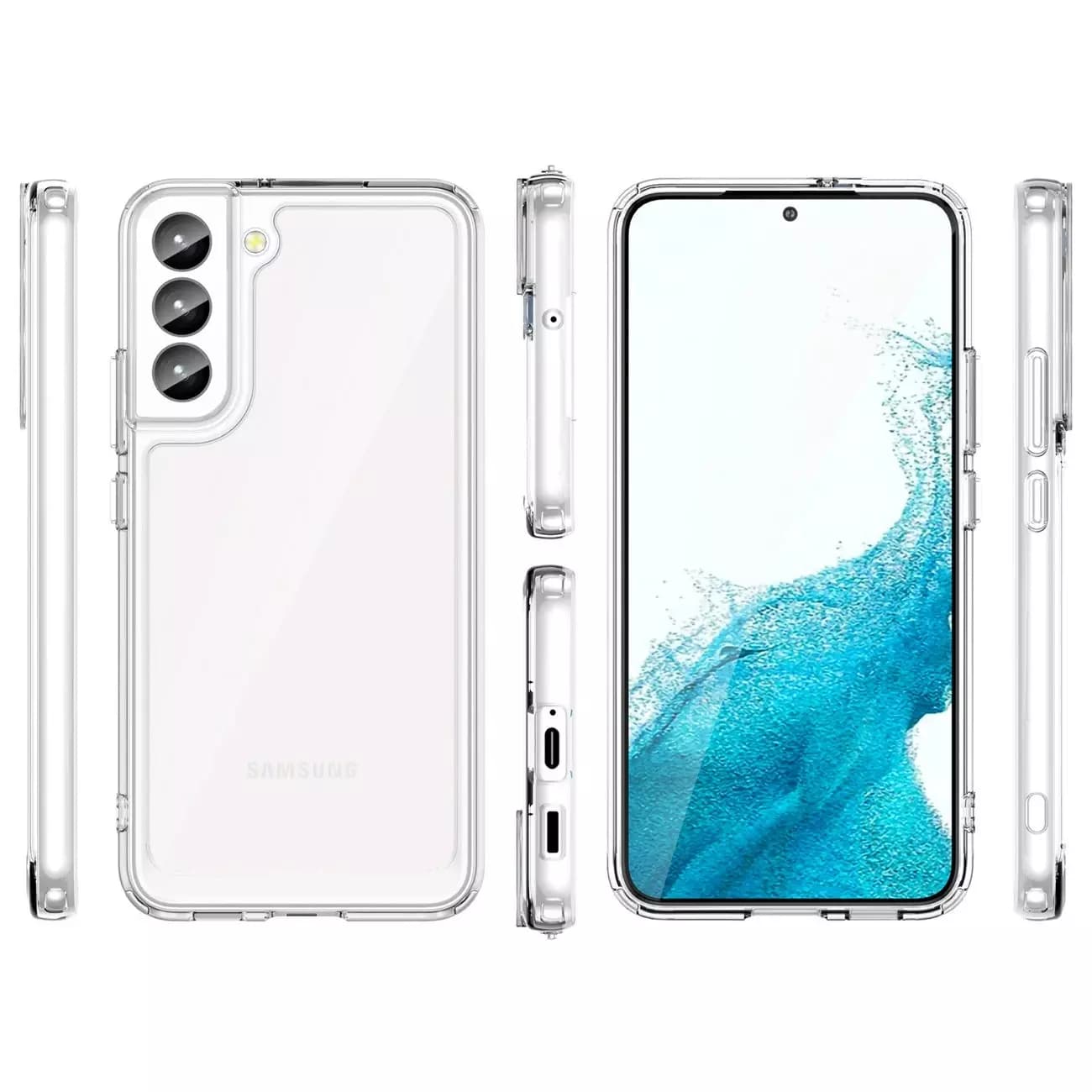 

Etui na telefon Outer Space Case do Samsung Galaxy S23 pokrowiec z elastyczną ramką przezroczyste
