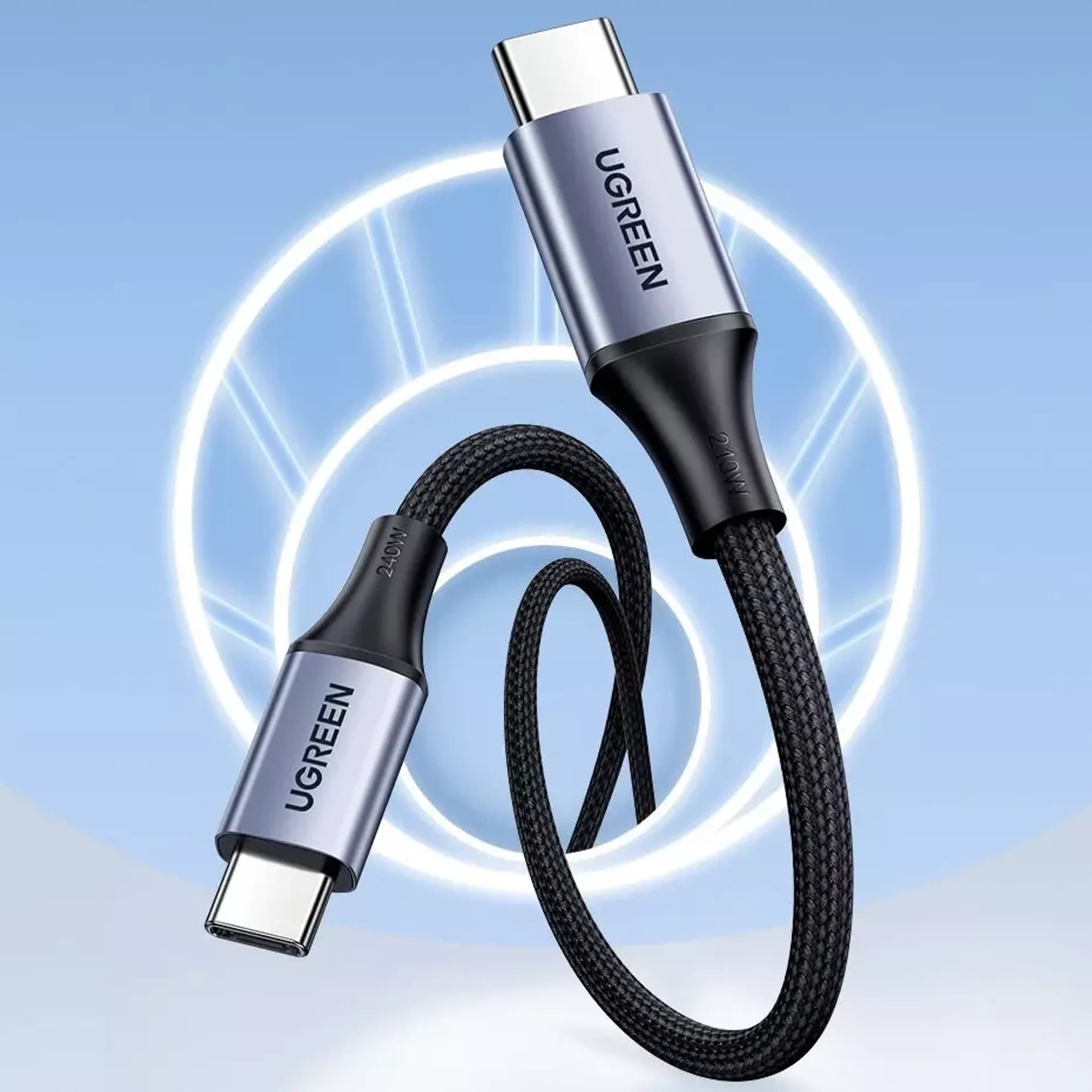 

Kabel UGREEN przewód USB Typ C - USB Typ C Power Delivery 240W 5A 2m szary (90440 US535)