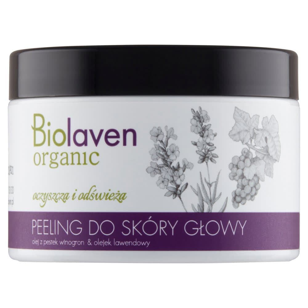 

Biolaven Odświeżający peeling do skóry głowy Olej z Pestek Winogron Olejek Lawendowy 150ml