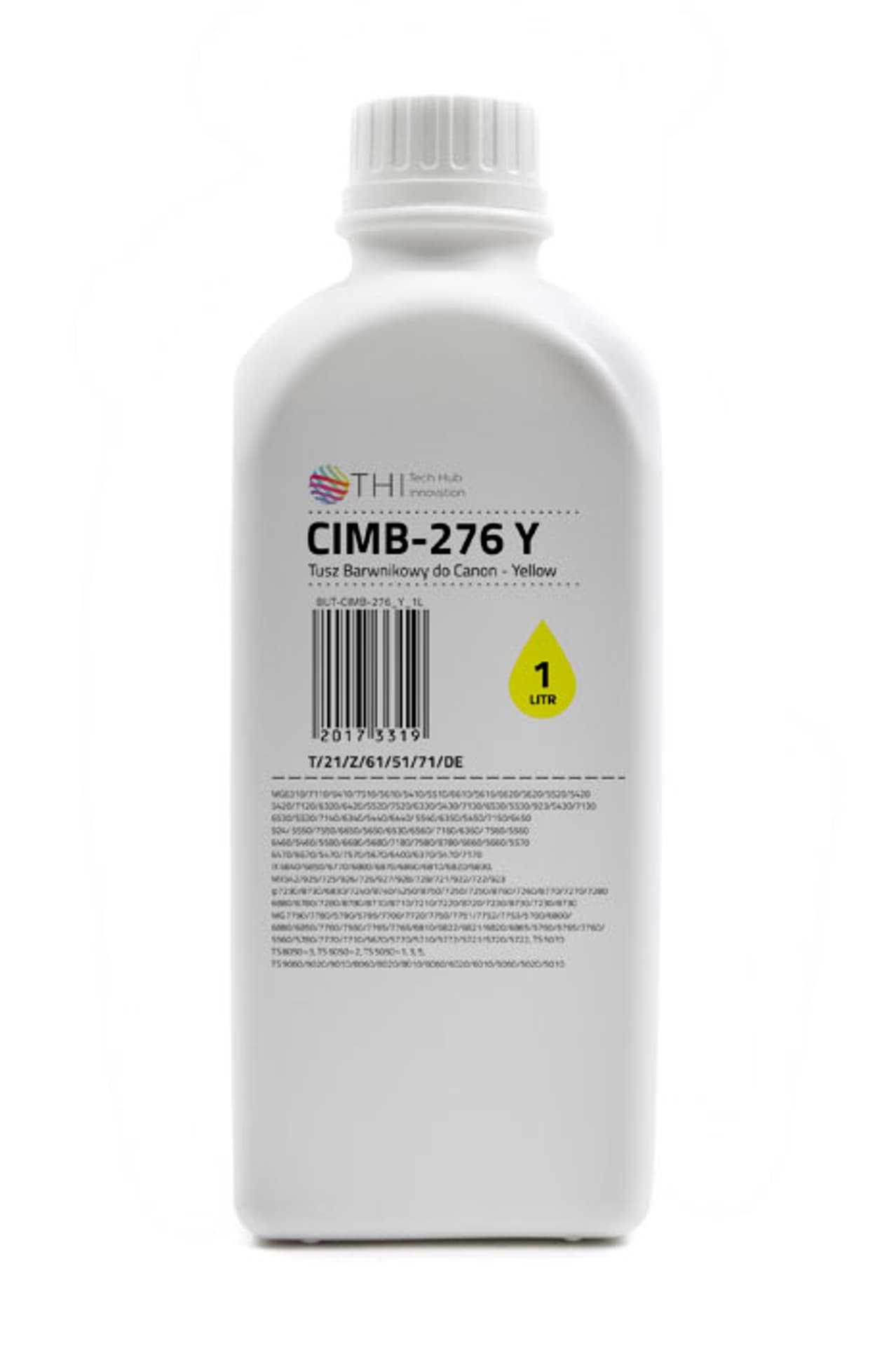 

Butelka Yellow Canon 1L Tusz Barwnikowy (Dye) INK-MATE CIMB276, Dye) ink-mate cimb27