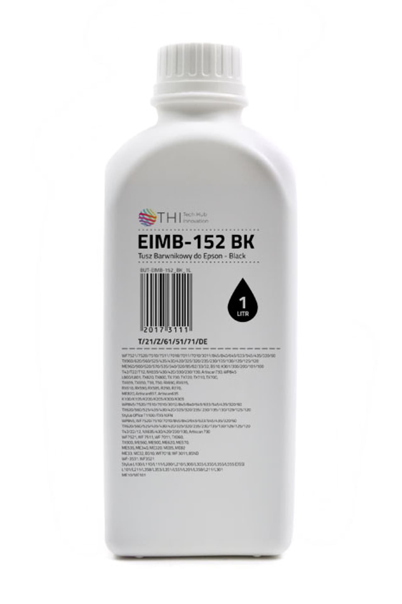 

Butelka Black Epson 1L Tusz Barwnikowy o zwiększonej gęstości (Dye - high density) INK-MATE EIMB152, Dye - high density) ink-mate eimb15