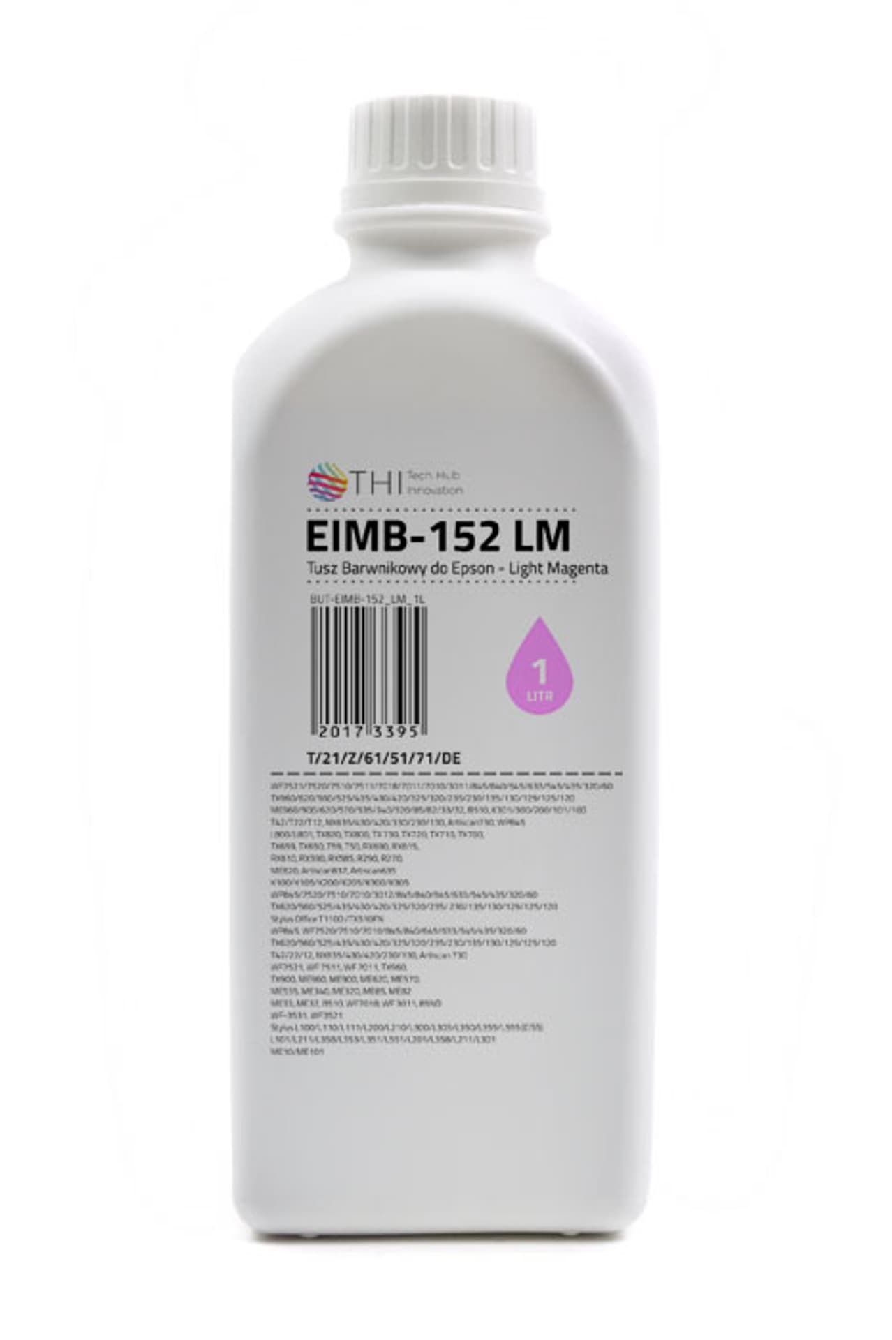 

Butelka Light Magenta Epson 1L Tusz Barwnikowy o zwiększonej gęstości (Dye - high density) INK-MATE EIMB152, Dye - high density) ink-mate eimb15