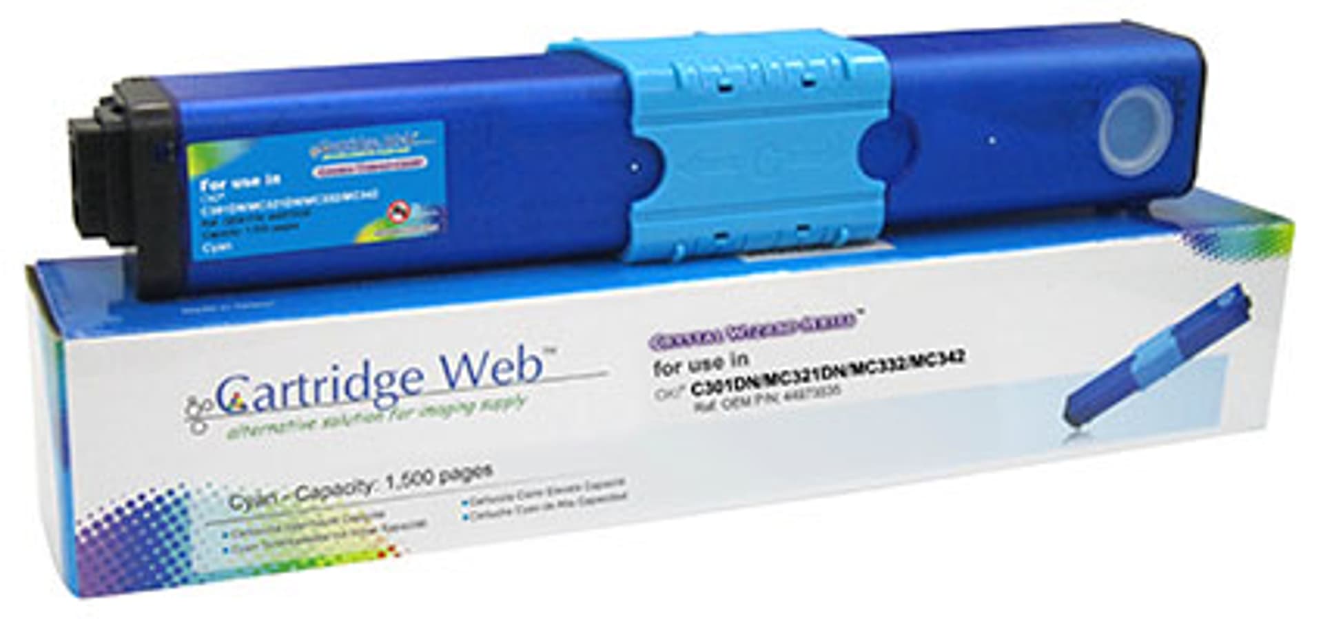 

Toner Cartridge Web Cyan OKI C301 zamiennik 44973535
