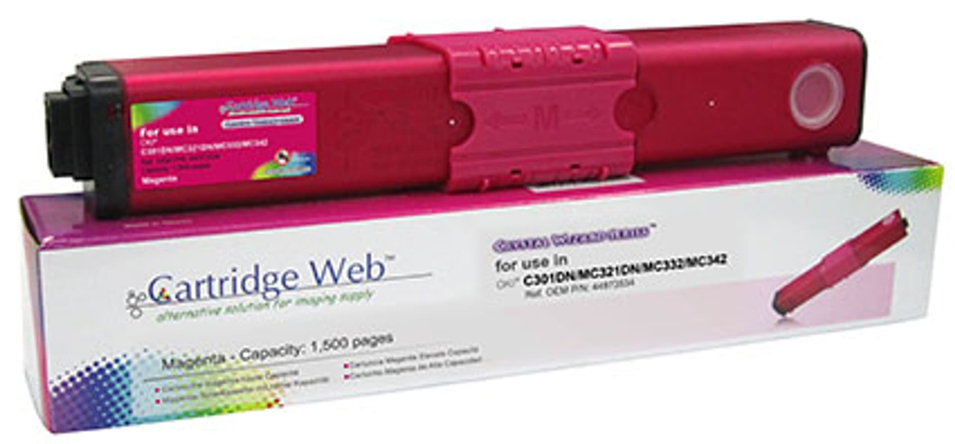 

Toner Cartridge Web Magenta OKI C301 zamiennik 44973534