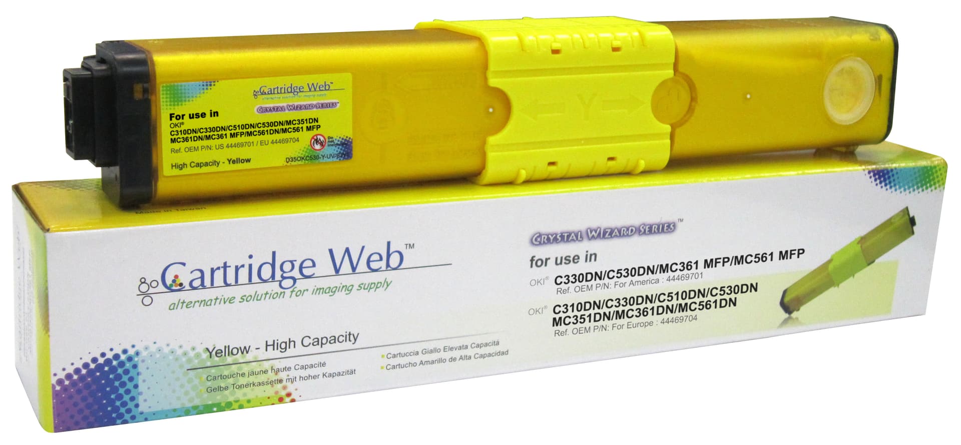 

Toner Cartridge Web Yellow OKI C310 zamiennik 44469704