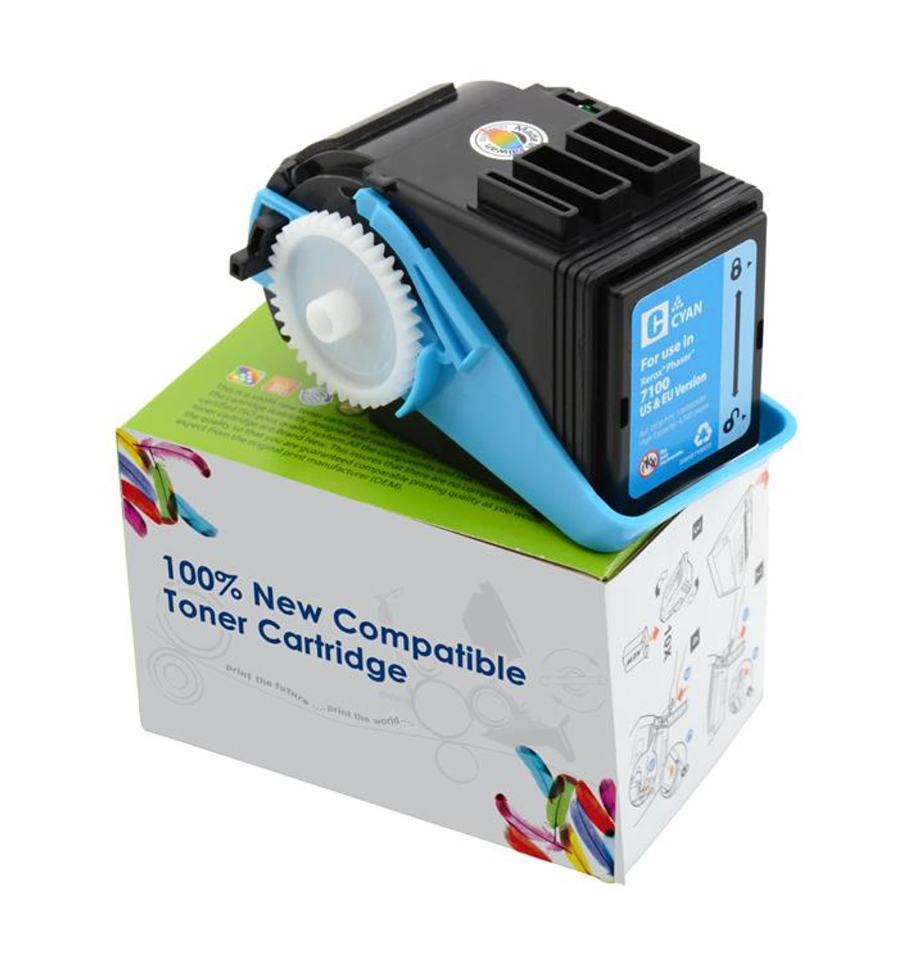 

Toner Cartridge Web Cyan Xerox 7100 zamiennik 106R02606 (106R02609)