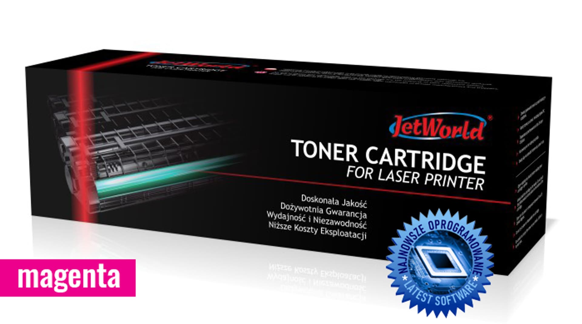 

Toner JetWorld Magenta Brother TN247M zamiennik TN-247M (posiada chip z najnowszym Firmwareem)