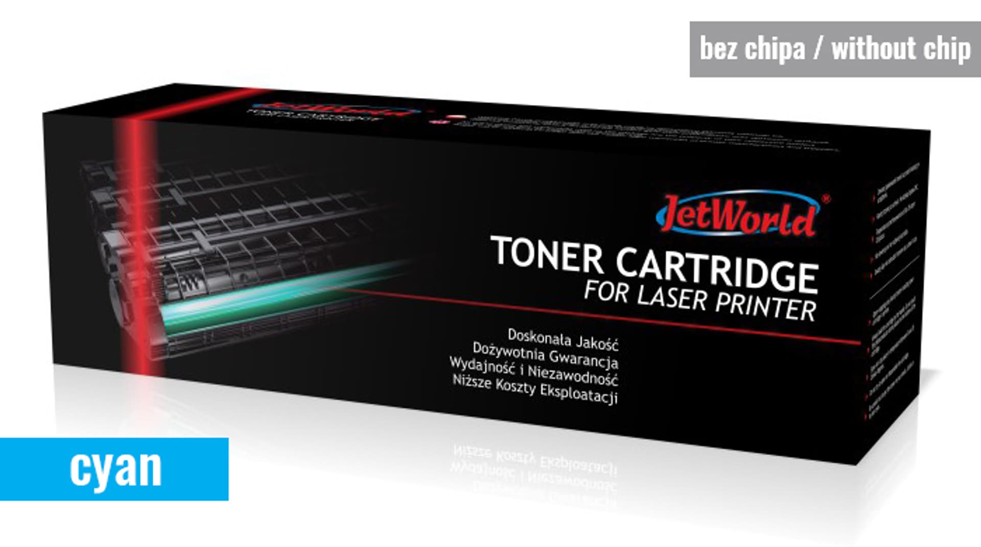 

Toner JetWorld zamiennik HP 207A W2211A Color LaserJet Pro M255dw, M255nw, MFP M282nw, MFP M283cdw, MFP M283fdn, MFP M283fdw 1.25K Cyan (toner bez chipa - należy przełożyć z kasety OEM A lub X - zapoznaj się z instrukcją)