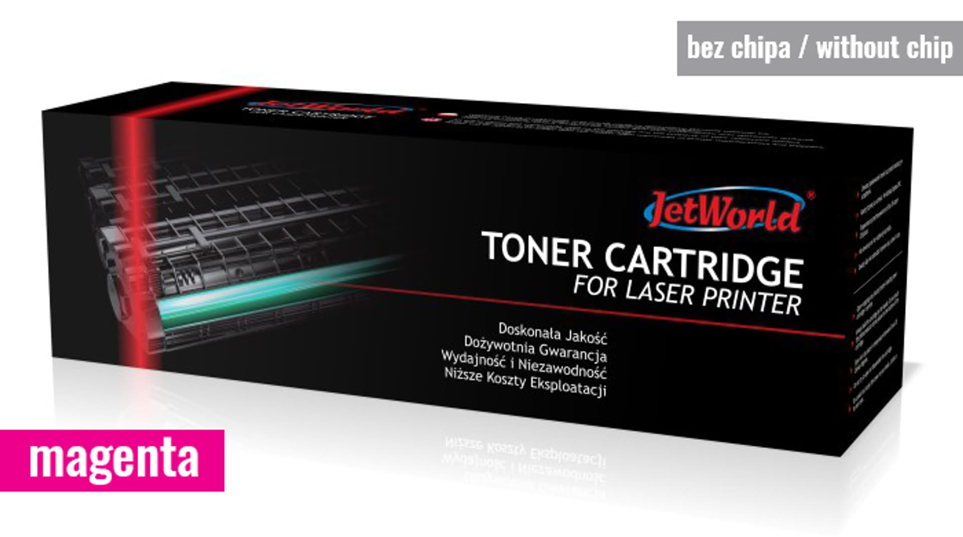 

Toner JetWorld zamiennik HP 216A W2413A LaserJet Color M155, M182, M183 0.85K Magenta (toner bez chipa - należy przełożyć z kasety OEM A lub X - zapoznaj się z instrukcją)