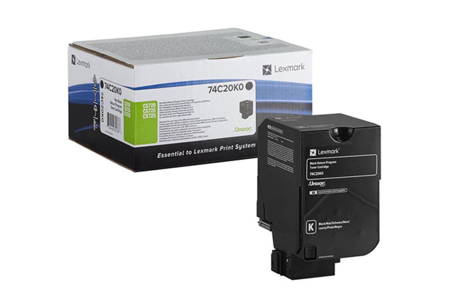 

Oryginalny Toner Black Lexmark CS720, CS725, CX725 (74C20K0)