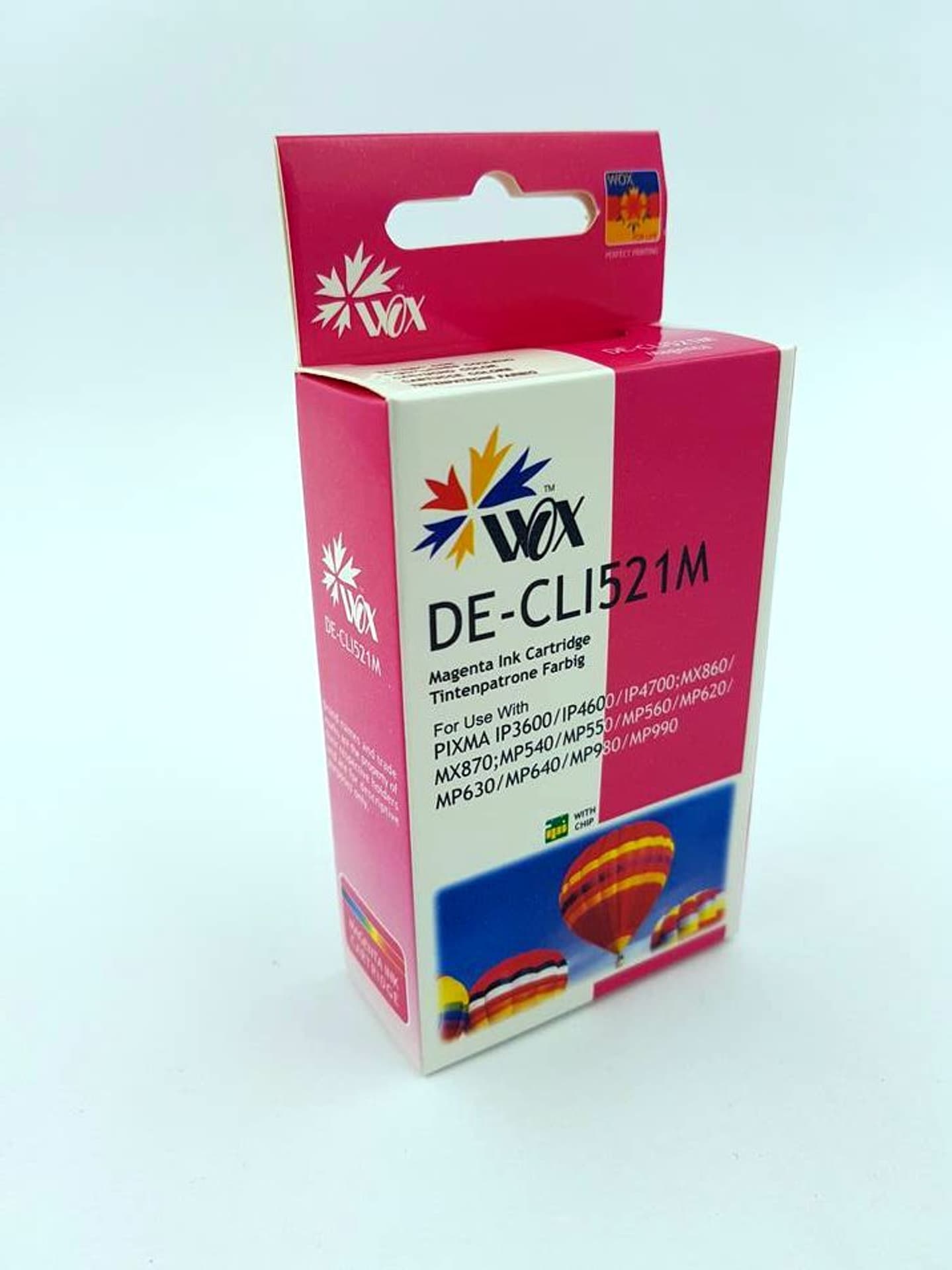 

Tusz Wox Magenta Canon CLI 521M z chipem zamiennik CLI-521M