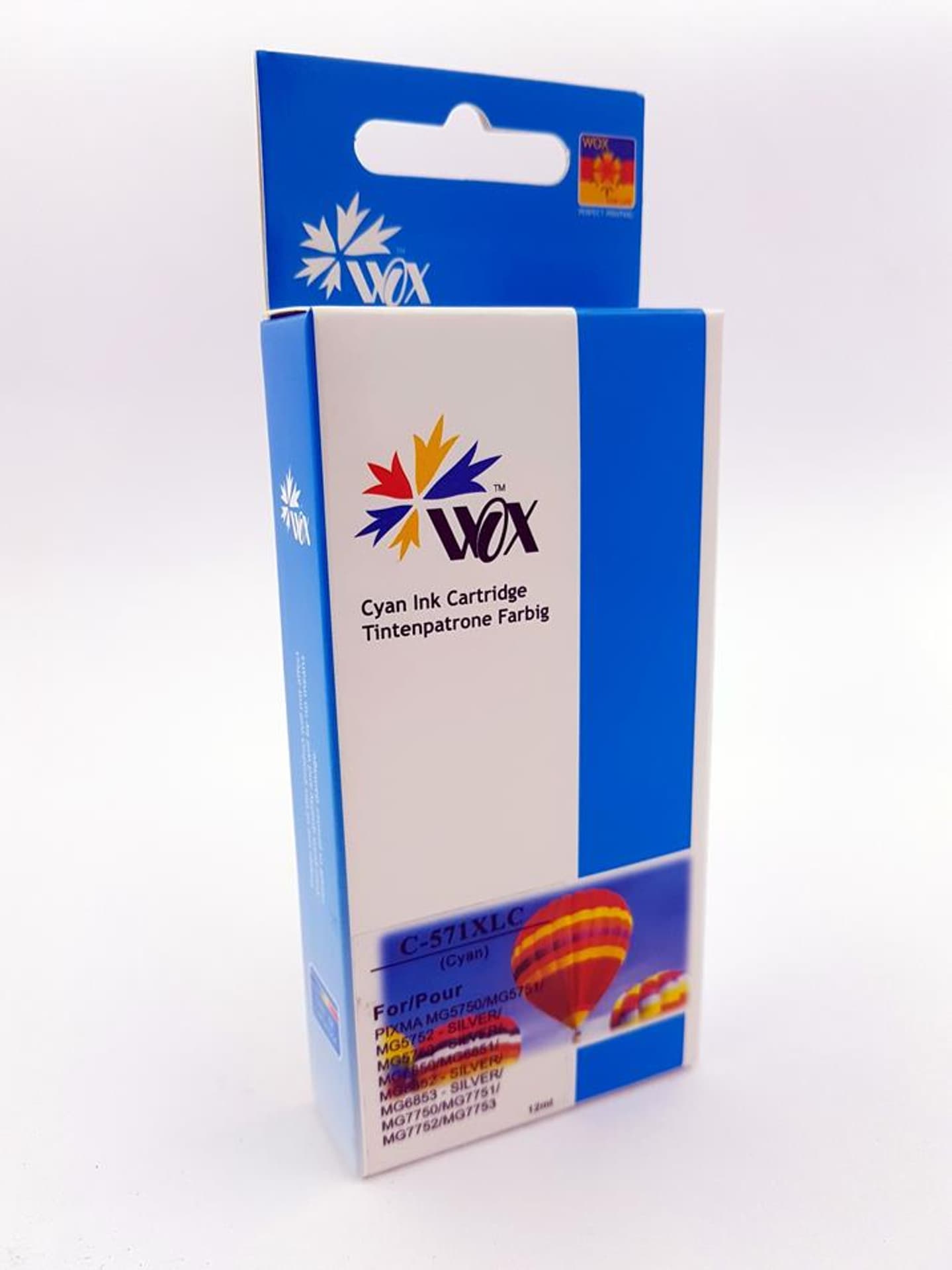 

Tusz Wox Cyan Canon CLI-571C XL z chipem zamiennik CLI571CXL
