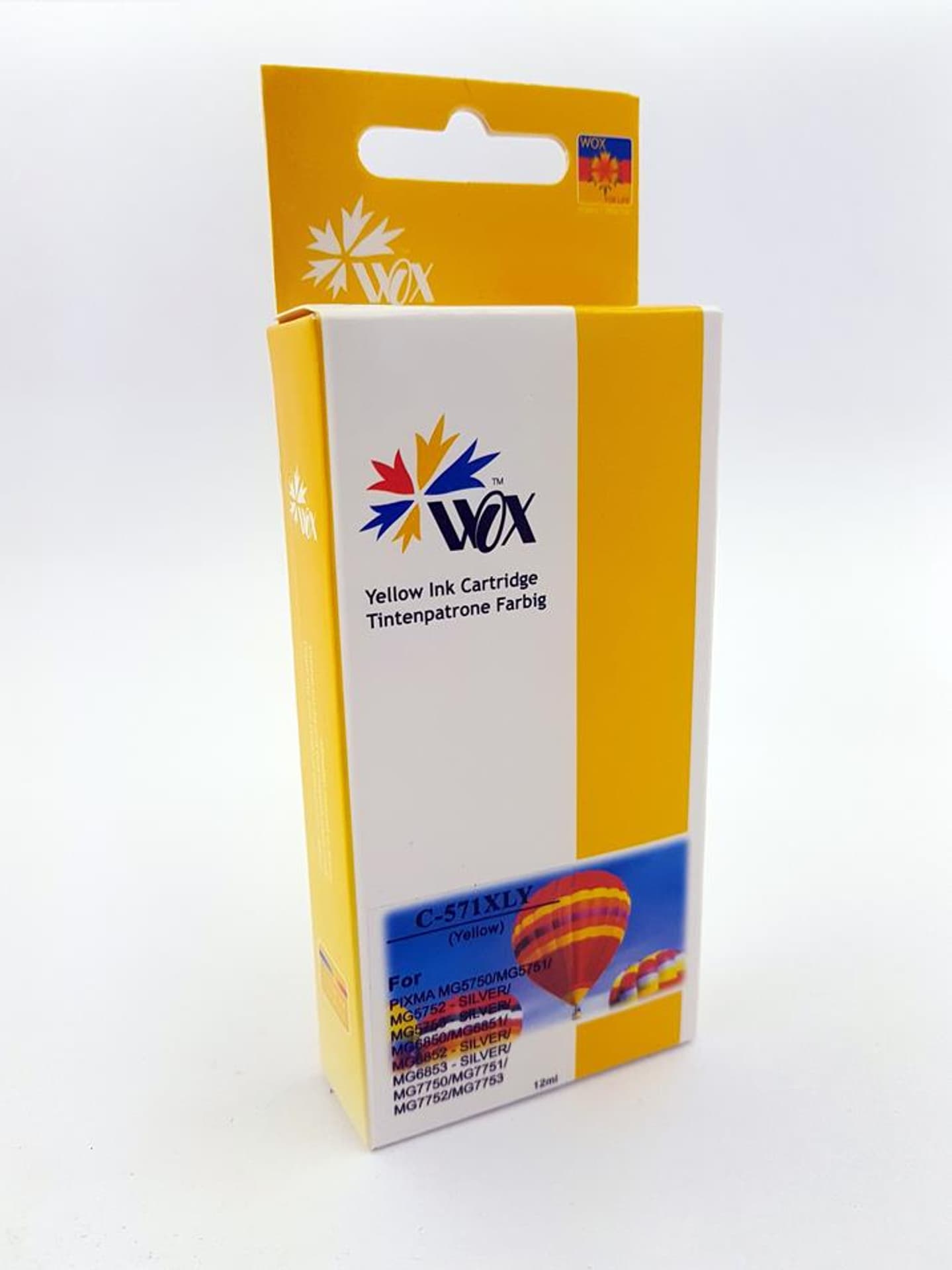 

Tusz Wox Yellow CANON CLI-571Y XL z chipem zamiennik CLI571YXL