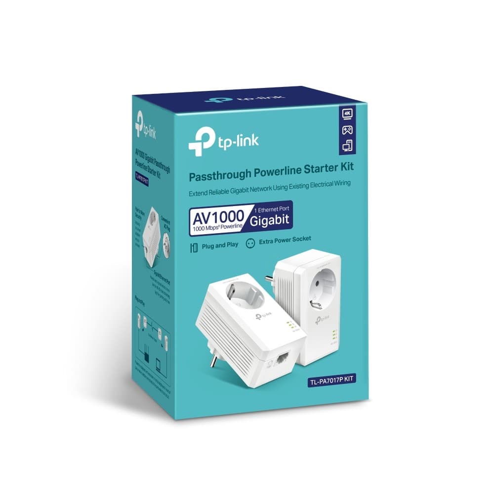 

TL-PA7017P KIT AV1000 GIGABIT PASSTHROUGH POWERLINE STARTER KIT