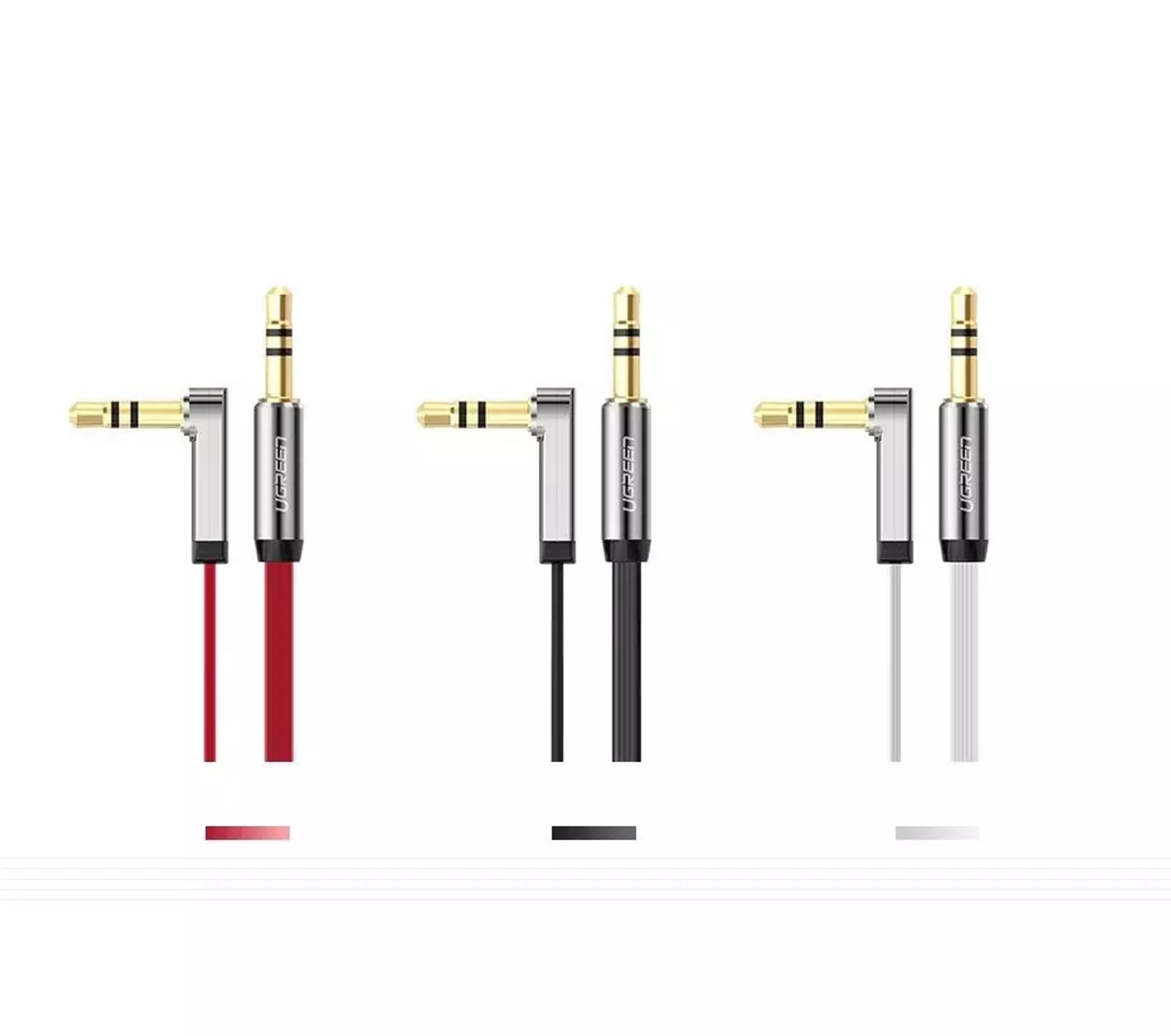 

Płaski kabel UGREEN przewód audio AUX 3,5 mm mini jack 5m srebrny (10729)
