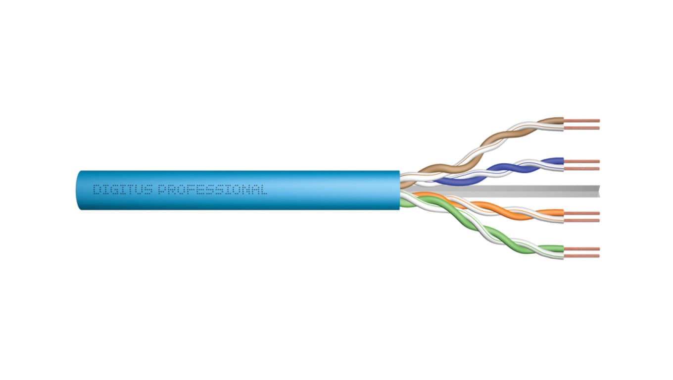 

Kabel teleinformatyczny U/UTP kat. 6A 4x2xAWG23 LSOH drut niebieski Dca DK-1614-A-VH-5 /500m/